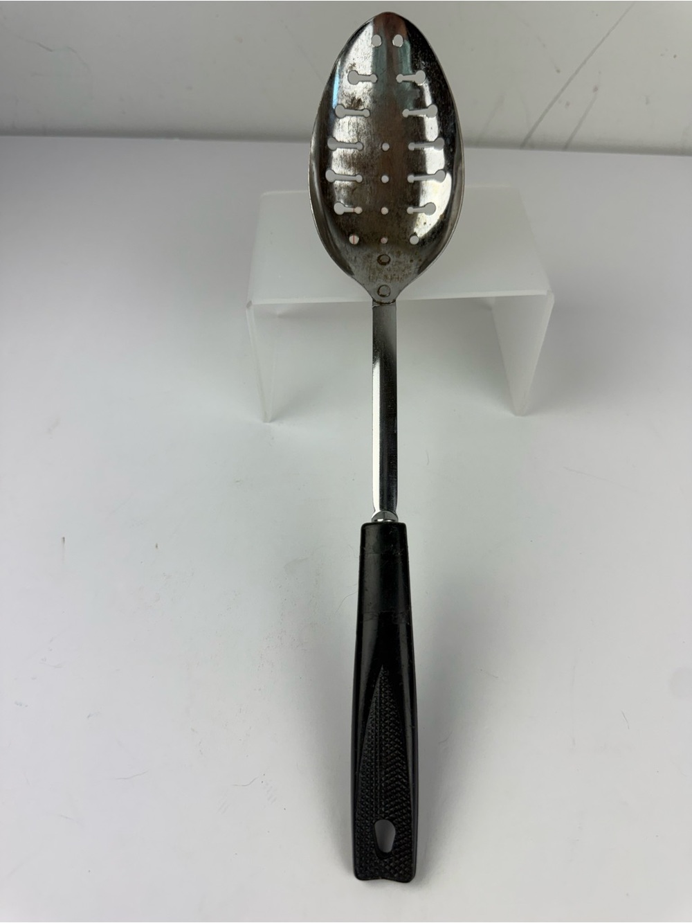 VTG Ekco Metal and Black Slotted Spoon Keyhole Serving Utensil SEE ALL